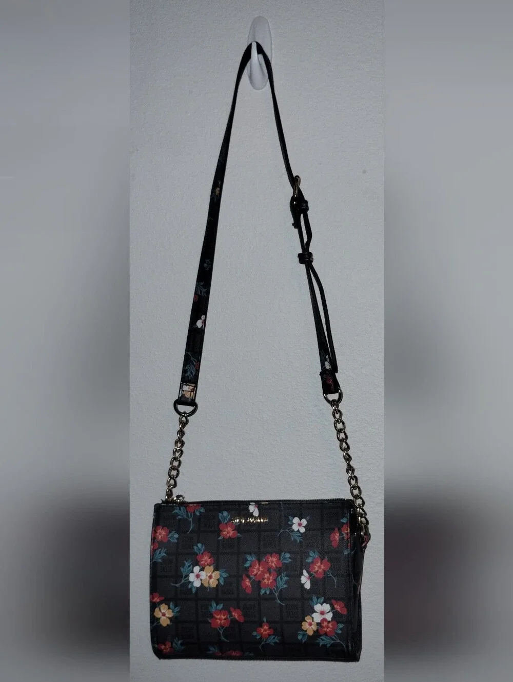 Steve Madden Black Floral Crossbody Bag